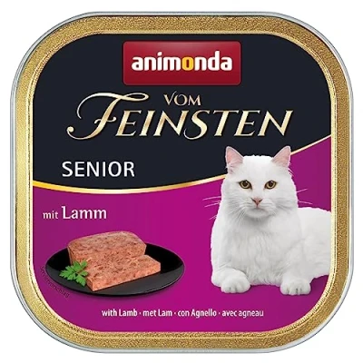 Afbeelding van Animonda Vom Feinsten Senior Kattenvoer, Natvoer, voor Oudere Katten vanaf 7 Jaar, met Lam, 32 x 100 g
