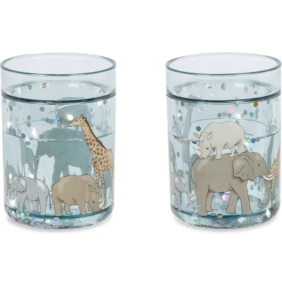 Afbeelding van Konges Sløjd 2 Pack glitter bekers stuks Safari