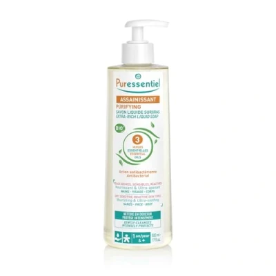 Afbeelding van Puressentiel Zuiverende Vloeibare Oliezeep met 3 Essentiële Oliën 500 ml