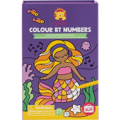 Afbeelding van Tiger Tribe meeneem Colour By Numbers Mermaids +4 jaar*