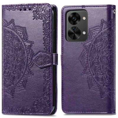Afbeelding van OnePlus Nord 2T Hoesje Kunstleder iMoshion Bookcase Paars Telefoonhoesje
