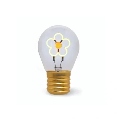 Afbeelding van Legami Tafellamp in gloeilampvorm, oplaadbaar met USB kabel, draadloos, Bulb Fiction, thema Daisy, 6,8 x 10,3 cm