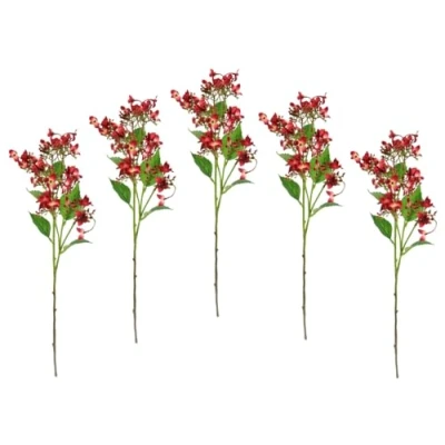 Afbeelding van I.GE.A. Kunstbloem Bloementak set van 5 kunsttak, kunstplant, deco tak (5 stuks)