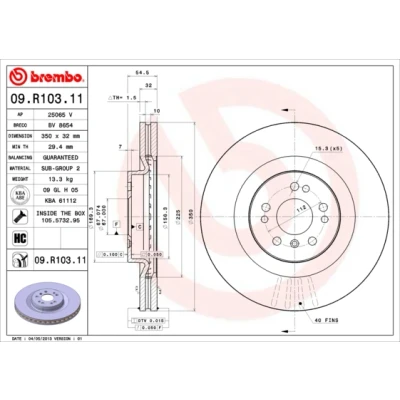 Afbeelding van Brembo Remschijf 09.R103.11
