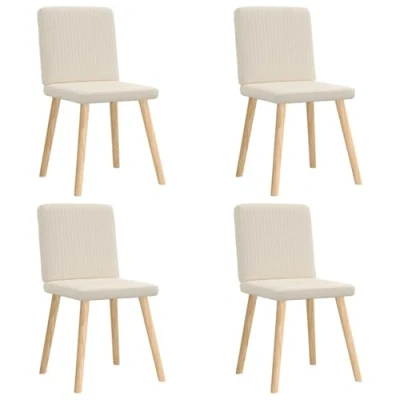Afbeelding van vidaXL Eetkamerstoelen 4 st linnen