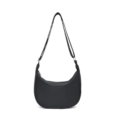 Afbeelding van Miss Lulu Cross Body Tas voor Vrouwen Waterdichte Halve Maan Bag Dumpling met Verstelbare Riem, Zwart