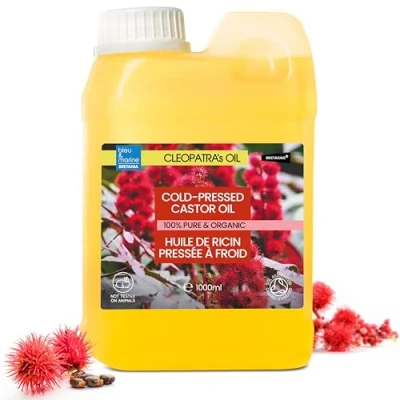 Afbeelding van Pure 100% natuurlijke Castorolie 1000 ml haar , nagels gezichts en lichaamsbevochtiger Wonderolie, Ricinusolie, natuurzuiver