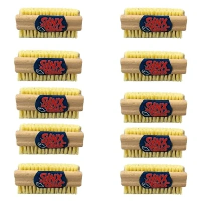 Afbeelding van Synx Tools nagelborstel hout set van 10 stuks schrobborstels nagel borstel schrobbezem Voordeelverpakking