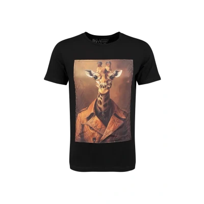 Afbeelding van Key Largo MT Smart Giraffe Round Tshirt print, Heren, Maat: 3XL, Black
