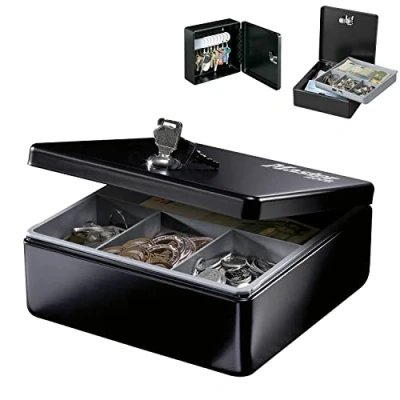 Afbeelding van Master Lock, Kassa, Afsluitbare cassette voor munten en sleutels maat S
