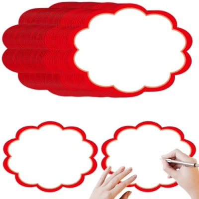 Afbeelding van WEGREAT 100 stuks moderatiekaarten, set wolken: 17 x 13 cm, wolken, presentatiekaarten, indexkaarten, blanco papieren kaarten voor kantoor, school, professionele presentatie, lezing,