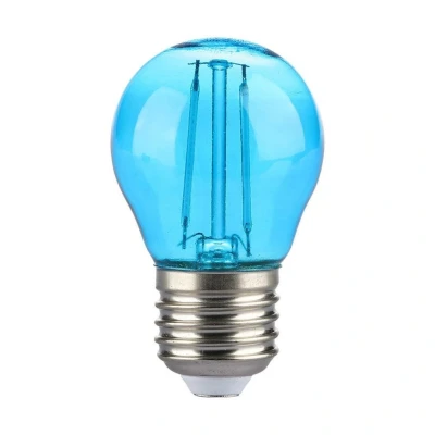 Afbeelding van E27 filament lamp Prikkabel LED 2W Blauw