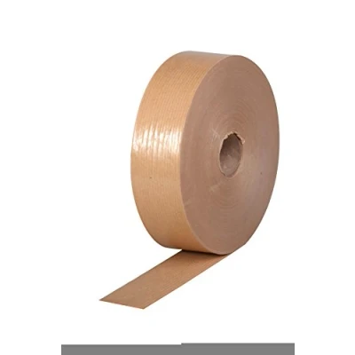Afbeelding van Clairefontaine Ref 396801C Gummed Kraft Tape (Single Roll) 40mm Breedte x 200m Lengte, Wordt Adhesive When Net, 30mm Core Geschikt voor Framing Bruin