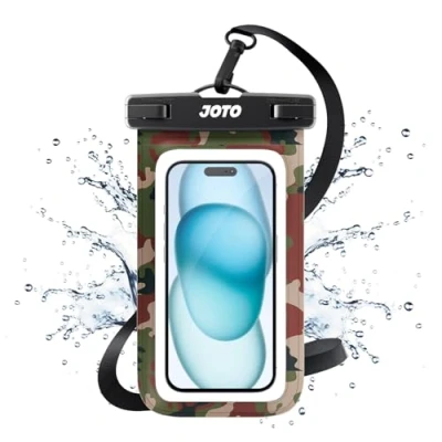 Afbeelding van JOTO Waterdichte telefoonhoes, voor iPhone 15, 14, 13, 12 Pro Max, XS, XR, X, 8, 7, 6S Plus, SE, Galaxy S23, S22, S22+, S21 FE tot 7 inch, camouflage