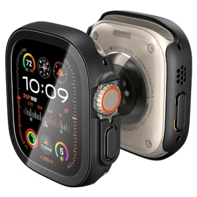 Afbeelding van Spigen Thin Fit 360 Hoesje Compatibel met Apple Watch Ultra 2 (2023) / (2022) 49mm Zwart