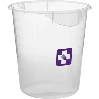 Afbeelding van Ronde voedselcontainer 7,6 ltr Allergenen, Rubbermaid, model: VB 232622, 12 stuks per verpakking, transparant, paars