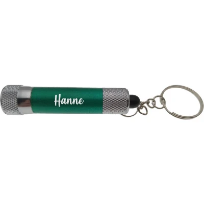 Afbeelding van Zaklamp Sleutelhanger Met Naam Groen Hanne