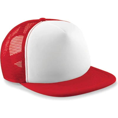 Afbeelding van Beechfield &#039;Vintage Snapback Trucker Cap&#039; Rood/Wit
