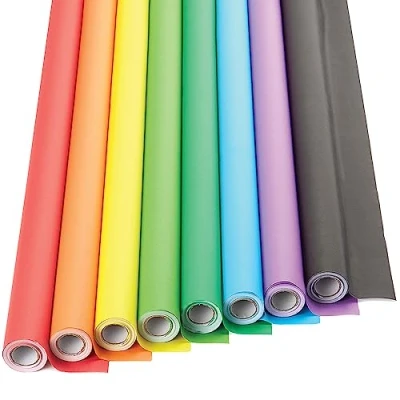Afbeelding van Baker Ross FE437 Super Poster Display Rolls Value Pack Pak van 8 Rollen, Schoolbenodigdheden, Classroom Paper, Steunpapier
