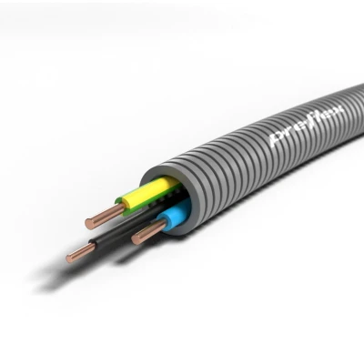 Afbeelding van pipelife kunststof buis bedraad preflex vd2g2 5 1 5zw eca16 ro100 1234000673