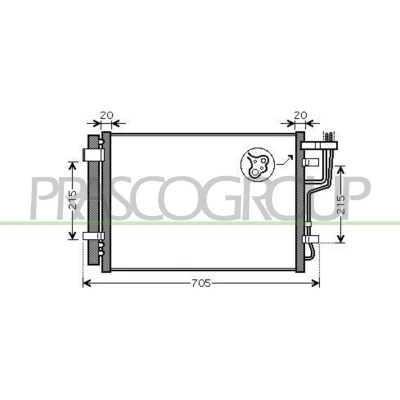 Afbeelding van Condensor, airconditioning PRASCO HN040C001