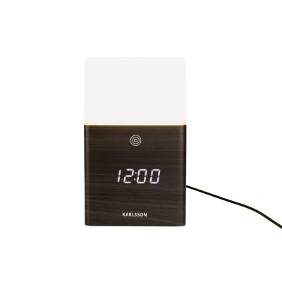 Afbeelding van Karlsson Wekker Frosted Light LED Zwart