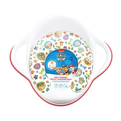 Afbeelding van Paw Patrol Zachte Gewatteerde Toilet Training Seat Draagbare Potty Afneembare Kussen, Gemakkelijk Schoonmaken Anti Stick Lichtgewicht 18m+ Peuter, Max Gewicht 25kg Oplossing EU