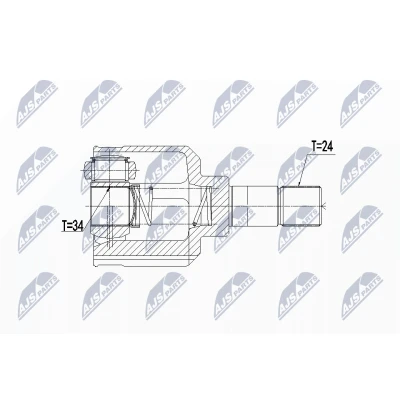 Afbeelding van NTY NPW PE 024 Homokineet Vooras links