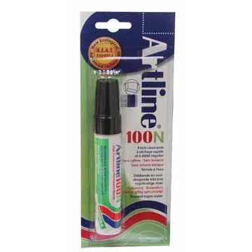 Afbeelding van Permanent marker Artline 100 zwart op blister per 3