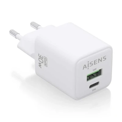 Afbeelding van Oplader Aisens ASCH 30W2P037 W Wit 30 (1 Stuks)