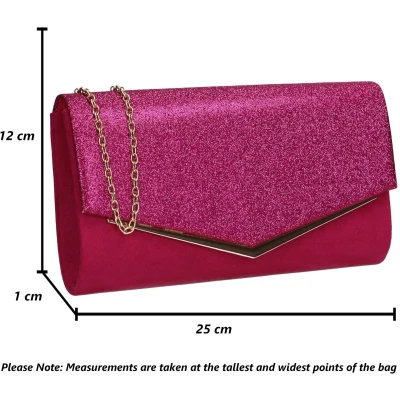 Afbeelding van SwankySwans Janey Clutch Bag voor dames, fuchsia