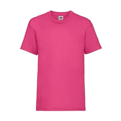 Afbeelding van GIDUTEX Fruit of The Loom T shirt voor kinderen, Valueweight, uniseks, 104 116 128 140 152, fuchsia,