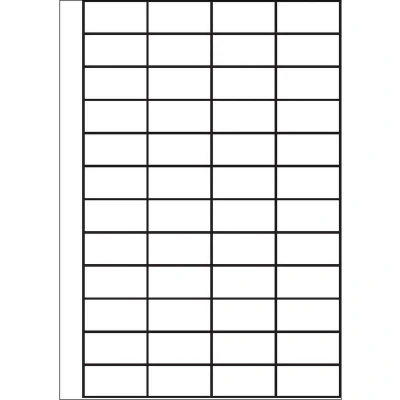 Afbeelding van A4 etiketten 48 x 24,7 mm wit (100 vel)