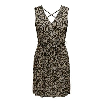 Afbeelding van ONLY Jurk &#039;ONLSafari&#039; donkerbeige / zwart