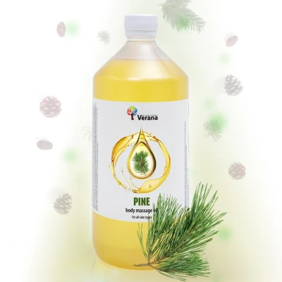 Afbeelding van Verana Massageolie Dennenappel 1l, 100% natuurlijk, gemaakt in Europa