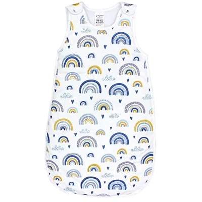 Afbeelding van TupTam Baby Slaapzak met Zijrits Kinderslaapzak voor het hele jaar Mouwloo, Regenboog/Blauw, 68 74
