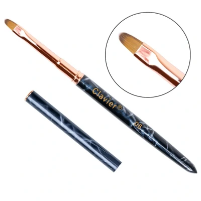 Afbeelding van Clavier Luxury Marble Gel en Polygel Brush Rond #08