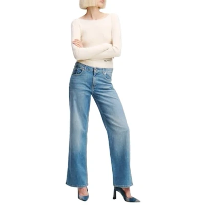 Afbeelding van Karl Lagerfeld Jeans MR Relaxed fit jeans, Dames, Maat: 29x32, Washed mid blue