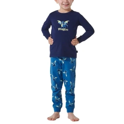 Afbeelding van Schiesser jongens pyjama set, Donkerblauw 181867, 92