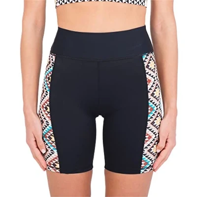 Afbeelding van Hurley Dames Mosaic Geo Long Line Surf Short Bikini Bottoms