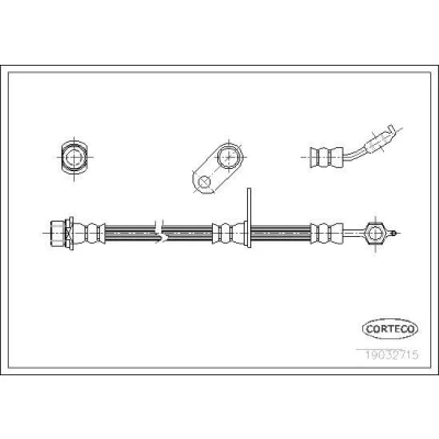 Afbeelding van CORTECO 19032715 Remslang Vooras 460mm