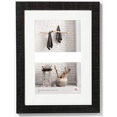 Afbeelding van walther design HO218B Home houten fotolijst, 2X 12,7 x 17,8 cm (2X 13 18 cm), zwart