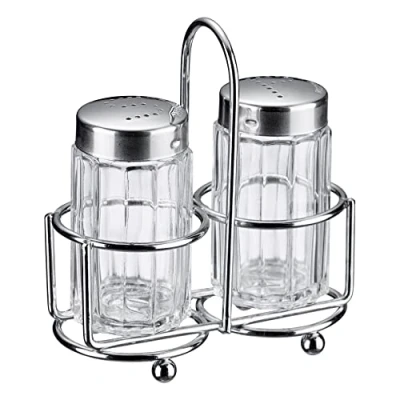 Afbeelding van Westmark cruet zout en peperstrooier, 3 stuks, inhoud: 50 ml per stuk, glas/kunststof/roestvrij staal, traditioneel, transparant/zilver, 63112260