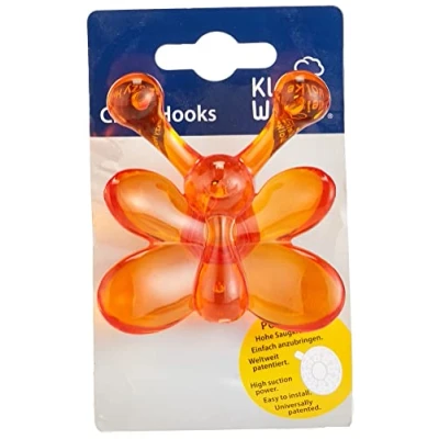 Afbeelding van Kleine Wolke Butterfly Lisa wandhaken 7x7,5 cm, oranje