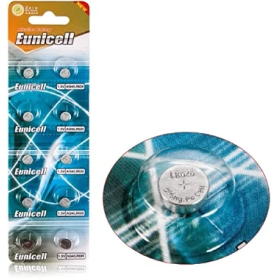 Afbeelding van Eunicell AG4 alkaline mangaan knoopcelbatterijen (G4 LR66 / LR66SW LR626 LR626SW SR626W 376/377)