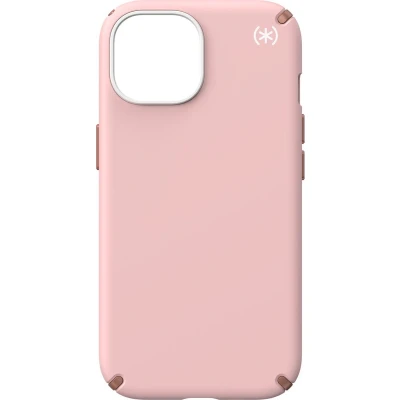 Afbeelding van Speck hoesje geschikt voor Apple iPhone 15 Slank MagSafe Ultieme Bescherming Luxe Soft touch Afwerking Valbescherming gecertificeerd tot 4 meter Microban Antibacterieel Presidio2 Pro lijn Roze