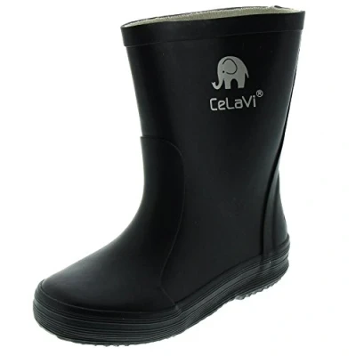 Afbeelding van Celavi Kinderen Unisex waterdichte rubberlaarzen, 100% natuurlijk rubber regenlaarzen, maat: 19, kleur: donkerblauw, 1147
