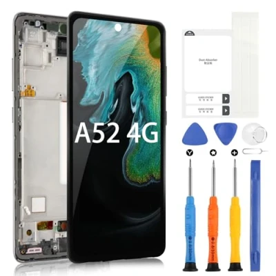 Afbeelding van ARSSLY LCD display voor Samsung Galaxy A52 4G A525 SM A525F A525F/DS A525M / DS scherm, touchscreen, vervanging digitizer montage met gereedschap (zwart frame, inbegrepen)