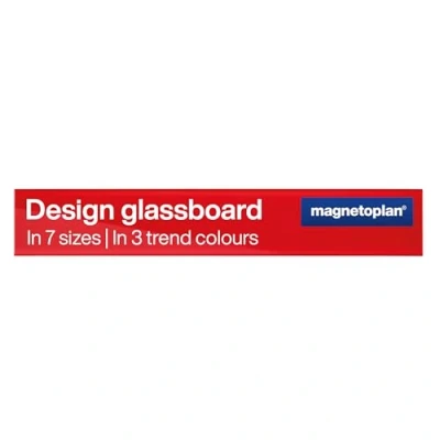 Afbeelding van Magnetoplan Design 13400006 Glazen magneetbord (b x h) 100 mm 600 Rood