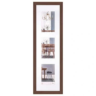 Afbeelding van Walther Design Fiorito Houten Fotolijst Drieluik Fotomaat 13x18cm Eiken Donker